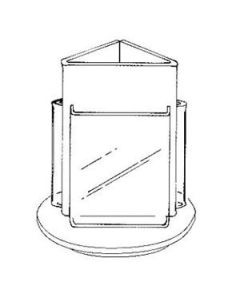Acrylic Literature Holder 3 Sided Revolving Display, for 4" x 9"