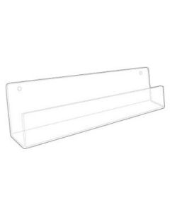 Wallmount Acrylic J Rack Shelves, 35-3/4" Open ends