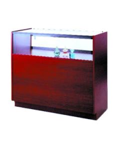 3', Maple/Silver Frame, Full Sized Jewelry Showcase with Wood Sides