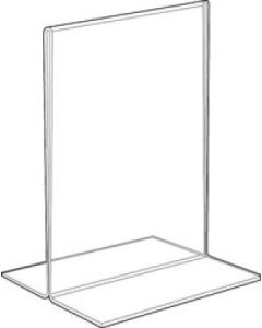 Economy Acrylic Two Sided, Bottom Loading Sign Holder, 7" x 5"