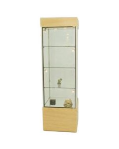 White, Compact Square Tower Display Case 