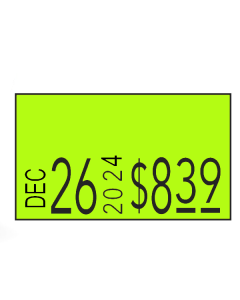 Monarch 1131 Labels, Fluorescent Green