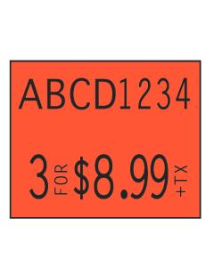 Monarch 1136 Labels, Fluorescent Red