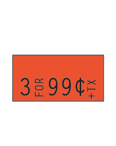 Monarch 1110 Labels, Fluorescent Red