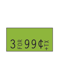 Monarch 1110 Labels, Fluorescent Green