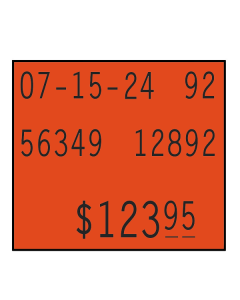 Monarch 1153 Labels, Fluorescent Red
