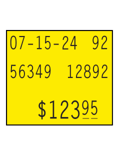 Monarch 1153 Labels, Yellow