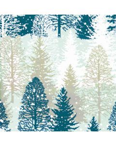 Holiday Gift Wrap, Snowy Winter Trees 
