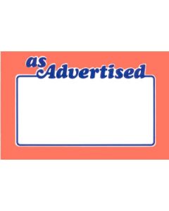 As Advertised, Sign Cards