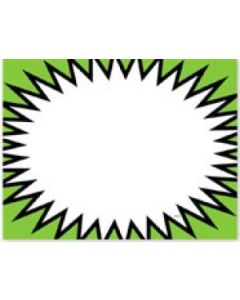 Green Burst, Printable Sign Cards, 5-1/2" x 8-1/2"