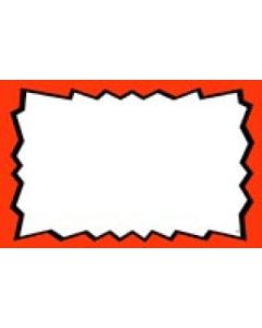 Red burst, Printable Sign Cards, 7" x 11"