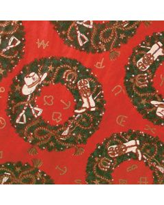 Christmas Western Gift Wrap, Christmas Wreath