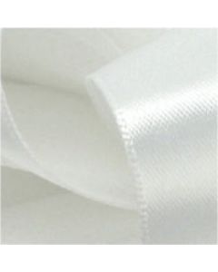 White, Single Faced Satin Ribbon