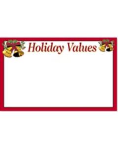 Holiday Values', Seasonal Sign Cards, 7" x 11"