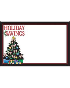Holiday Savings', Seasonal Sign Cards, 7" x 11"