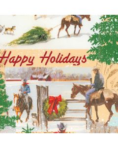Christmas Western Gift Wrap, Christmas Tree Gathering