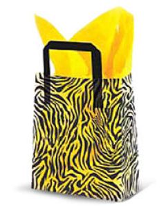 Zebra, Small Shoppers with Tri-Fold Handles