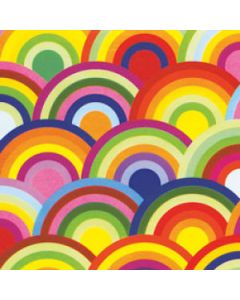 Geometrics Gift Wrap, Rainbow Circles 