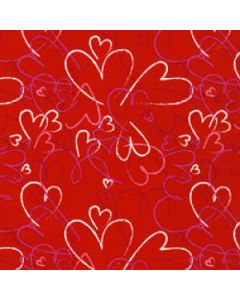 Valentine Gift Wrap, Heart Toss, Valentine's Day, Linework 