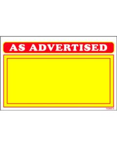 Yellow As Advertised, Sign Cards