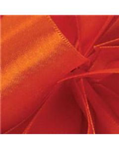Torrid Orange, Single Faced Satin Ribbon