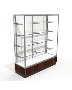 5' Laminated Hardboard Back, Upright Displays, with 2 LED Spot lights, Locks