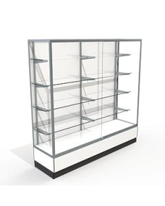 6' Laminated Hardboard Back, Upright Displays, with 3 LED Spot Lights, Locks