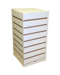 White, Slatwall Spinning Countertop Display 