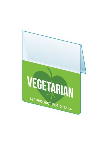 Vegetarian Shelf Talker, 2.5"W x 1.25"H