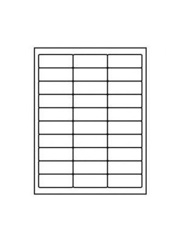 2-5/8" x 1", White, Paper Laser Labels