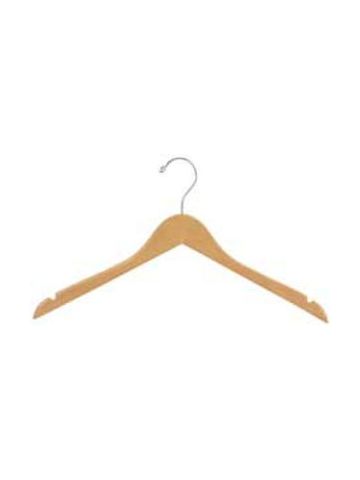 17" Natural Finish, Wood Dress Hangers