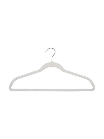 17" White Velvet Suit Hanger