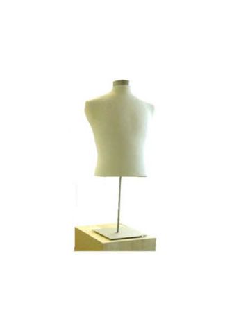 Male Shirt Form Mannequin with Metal Base