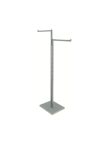 2 Arm Garment Racks, 16" Straight Square Blade Arms