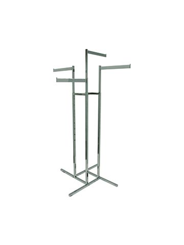 4 Arm Garment Racks, 16" Straight Arm