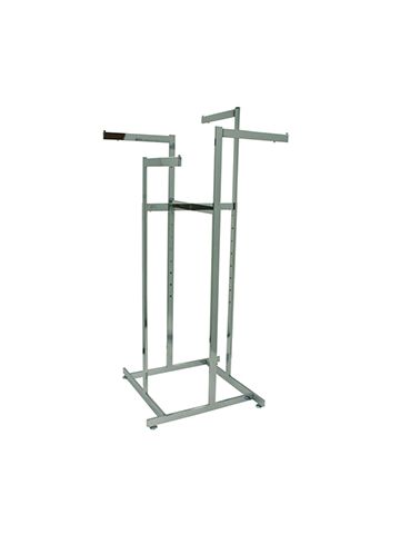 4 Arm Garment Racks, 18" Straight Arm