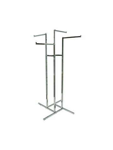 4 Arm Garment Racks, 16" Straight Arm