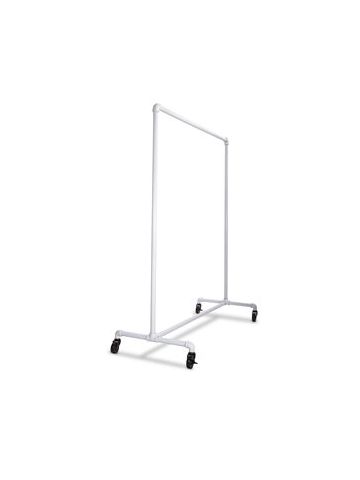 Single Bar Clothing Rack, White