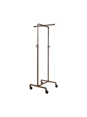 2-Way Cross Bar Clothing Rack, Adjustable, Grey