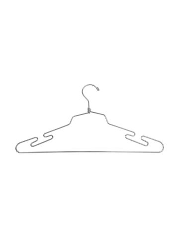 16" Chrome Metal Lingerie Hanger with notches