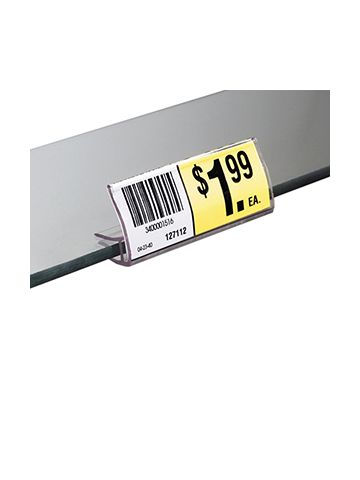 Ticket Holder, for Glass Shelf, 2-7/8" x 7/8"