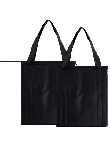 Insulated Reusable Grocery Bags, Black