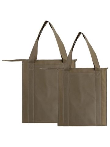 Insulated Reusable Grocery Bags, Khaki