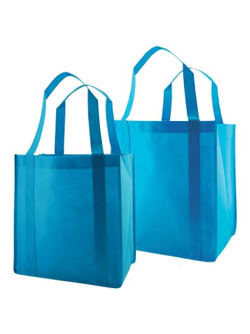 Reusable Grocery Bags, Aqua Blue