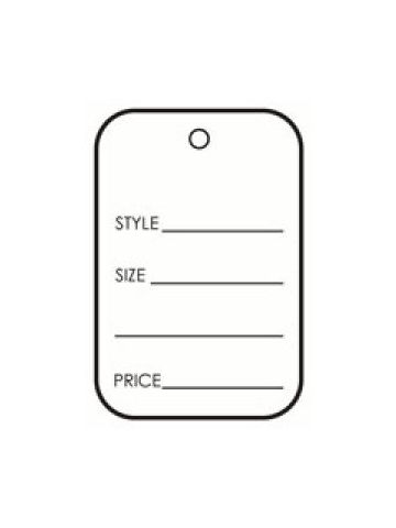 Strung Apparel Tags, 1-3/4" x 2-7/8"