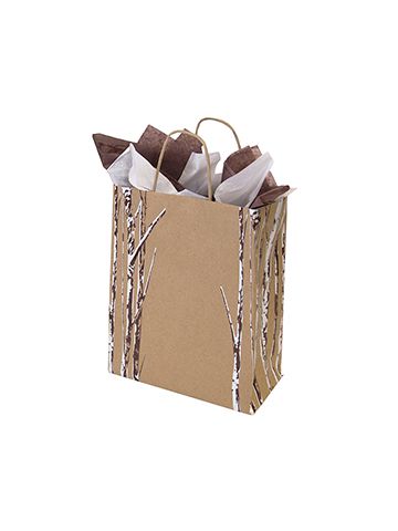 Medium Shopping Bag, Birch Bliss, 8" x 4.75" x 10.25" (cub)