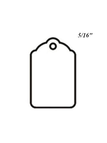 5/16", UnStrung Blank White Scallop Top Tags