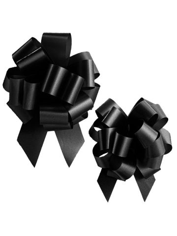 Italian Pom Style Pull Bows, Black