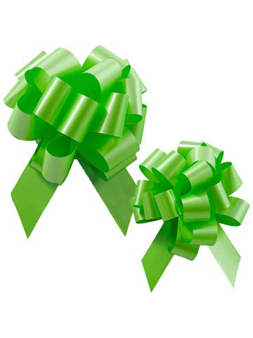 Italian Pom Style Pull Bows, Citrus Green