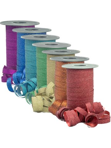 Stardust Glitter Curling Ribbon, 3/8" x 109 Yds